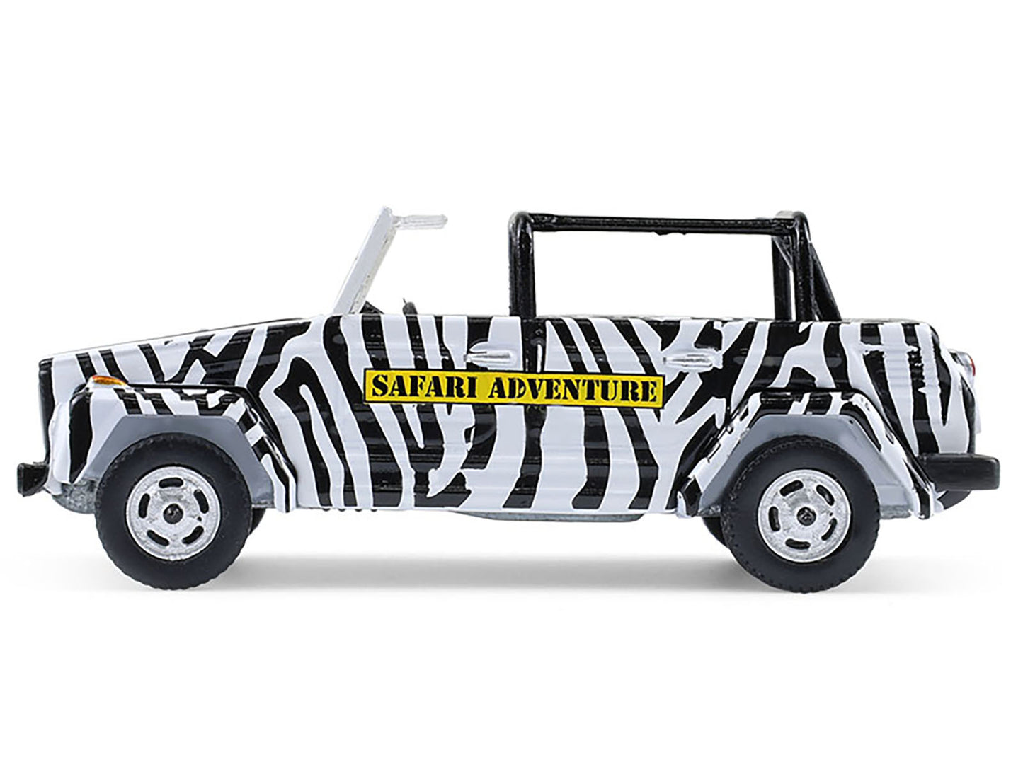 GreenLight 1974 Volkswagen Thing (Type 181) "Safari Adventure" Black and White Zebra Stripes "Club Vee-Dub" Series 21 1/64 Diecast Model Car by <h2>1974 Greenlight</h2> <p>High-quality perfect for col
