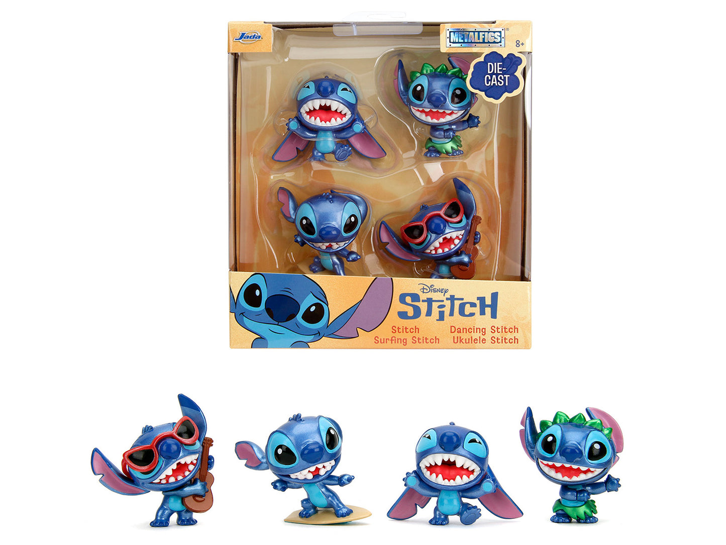 Set of 4 Diecast Figures "Disney's Stitch" "Metalfigs" Series Models by Jada <h2>Set Jada</h2> <p>High-quality model car perfect for collectors and enthusiasts. Features detailed interior exterior cra