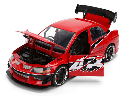 Sean's Mitsubishi Lancer Evolution IX RHD (Right Hand Drive) Red with Graphics "The Fast and the Furious: Tokyo Drift" (2006) Movie "Fast & Furious 25 Years" Series 1/24 Diecast Model Car by Jada <h2>