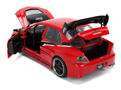 Sean's Mitsubishi Lancer Evolution IX RHD (Right Hand Drive) Red with Graphics "The Fast and the Furious: Tokyo Drift" (2006) Movie "Fast & Furious 25 Years" Series 1/24 Diecast Model Car by Jada <h2>