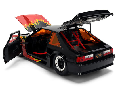 1989 Ford Mustang GT Black with Red Flame Graphics and Chester Cheetah Diecast Figure "Cheetos Flamin' Hot" "Hollywood Rides" Series 1/24 Model Car by Jada <h2>1989 Jada</h2> <p>High-quality perfect f