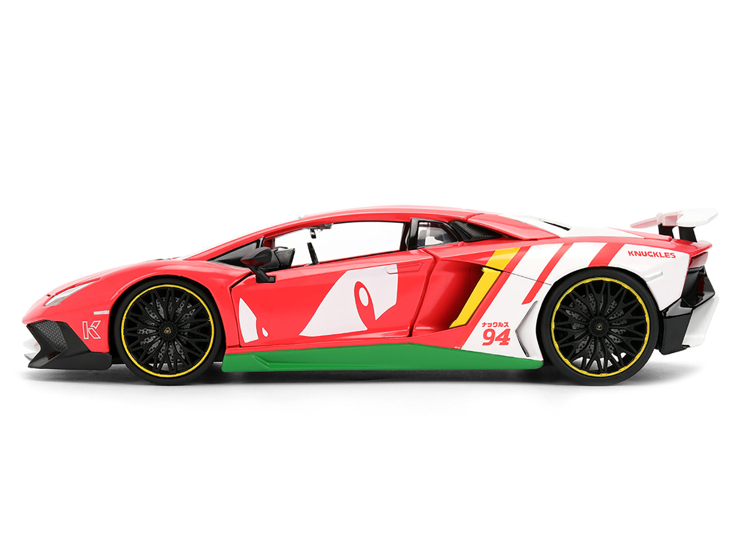 Lamborghini Aventador SV Red with Graphics and Knuckles Diecast Figure "Sonic The Hedgehog" Franchise "Hollywood Rides" Series 1/24 Model by Jada <h2>Lamborghini Jada</h2> <p>High-quality car perfect