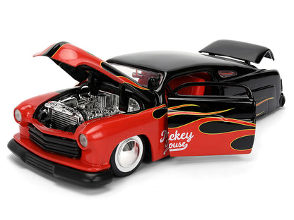 1951 Mercury Coupe Black with Flame Graphics and Red Interior Mickey Mouse Diecast Figure "Disney's Mouse" "Hollywood Rides" Series 1/24 Model Car by Jada <h2>1951 Jada</h2> <p>High-quality perfect fo