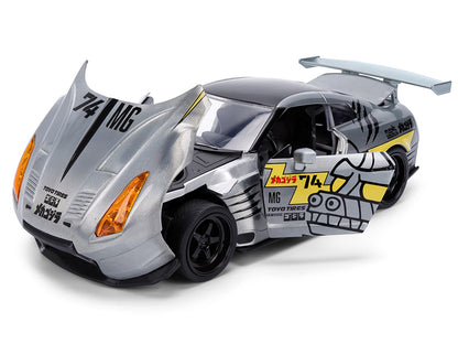 2009 Nissan GT-R (R35) Ben Sopra Brushed Metal with Black Top and Graphics Mechagodzilla Diecast Figure "Godzilla" Franchise "Anime Hollywood Rides" Series 1/24 Model by Jada <h2>2009 Jada</h2> <p>Hig