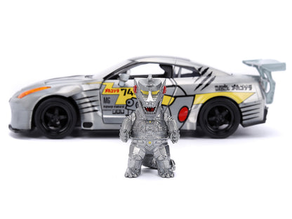 2009 Nissan GT-R (R35) Ben Sopra Brushed Metal with Black Top and Graphics Mechagodzilla Diecast Figure "Godzilla" Franchise "Anime Hollywood Rides" Series 1/24 Model by Jada <h2>2009 Jada</h2> <p>Hig