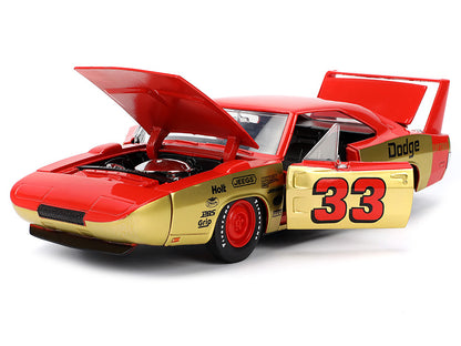 1969 Dodge Charger Daytona #33 Red and Gold Metallic with Graphics "Bigtime Muscle" Series 1/24 Diecast Model Car by Jada <h2>1969 Jada</h2> <p>High-quality perfect for collectors enthusiasts. Feature