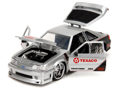 1989 Ford Mustang GT "Texaco" Silver Metallic and Matt Black "Bigtime Muscle" Series 1/24 Diecast Model Car by Jada <h2>1989 Jada</h2> <p>High-quality perfect for collectors enthusiasts. Features deta