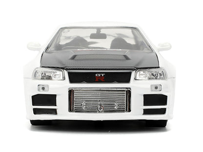 2002 Nissan Skyline GT-R (R34) RHD (Right Hand Drive) "HKS Power" White with Carbon Hood and Graphics "JDM Tuners" Series 1/24 Diecast Model Car by Jada <h2>2002 Jada</h2> <p>High-quality perfect for
