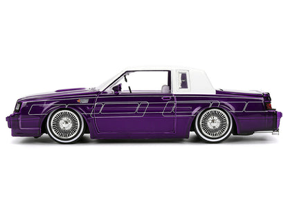 1987 Buick Grand National Candy Purple with Graphics and White Top Interior "Bigtime Muscle" Series 1/24 Diecast Model Car by Jada <h2>1987 Jada</h2> <p>High-quality perfect for collectors enthusiasts