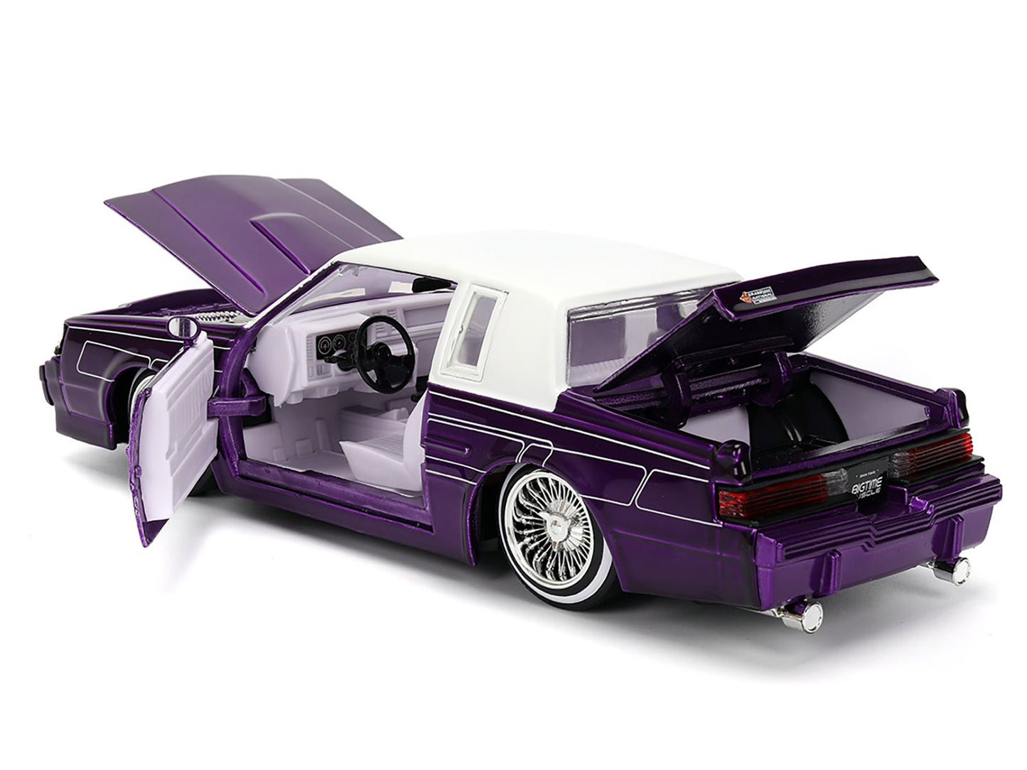 1987 Buick Grand National Candy Purple with Graphics and White Top Interior "Bigtime Muscle" Series 1/24 Diecast Model Car by Jada <h2>1987 Jada</h2> <p>High-quality perfect for collectors enthusiasts