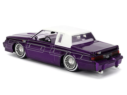 1987 Buick Grand National Candy Purple with Graphics and White Top Interior "Bigtime Muscle" Series 1/24 Diecast Model Car by Jada <h2>1987 Jada</h2> <p>High-quality perfect for collectors enthusiasts