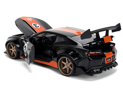 2016 Chevrolet Camaro #3 "Gulf Oil" Black with Orange Stripe "Wide Body" Series 1/24 Diecast Model Car by Jada <h2>2016 Jada</h2> <p>High-quality perfect for collectors and enthusiasts. Features detai