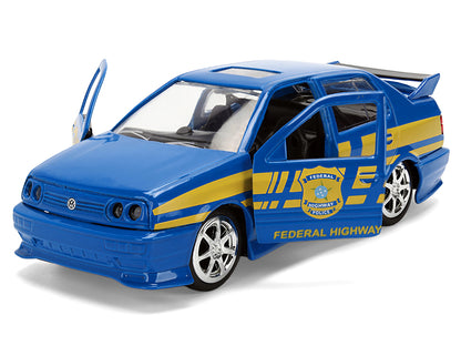 Volkswagen Jetta Police Vehicle "Rio Federal Highway Police" Blue with Yellow Stripes "Fast Five" (2011) Movie & Furious" Series 1/32 Diecast Model Car by Jada <h2>Volkswagen Jada</h2> <p>High-quality