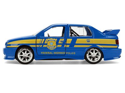 Volkswagen Jetta Police Vehicle "Rio Federal Highway Police" Blue with Yellow Stripes "Fast Five" (2011) Movie & Furious" Series 1/32 Diecast Model Car by Jada <h2>Volkswagen Jada</h2> <p>High-quality
