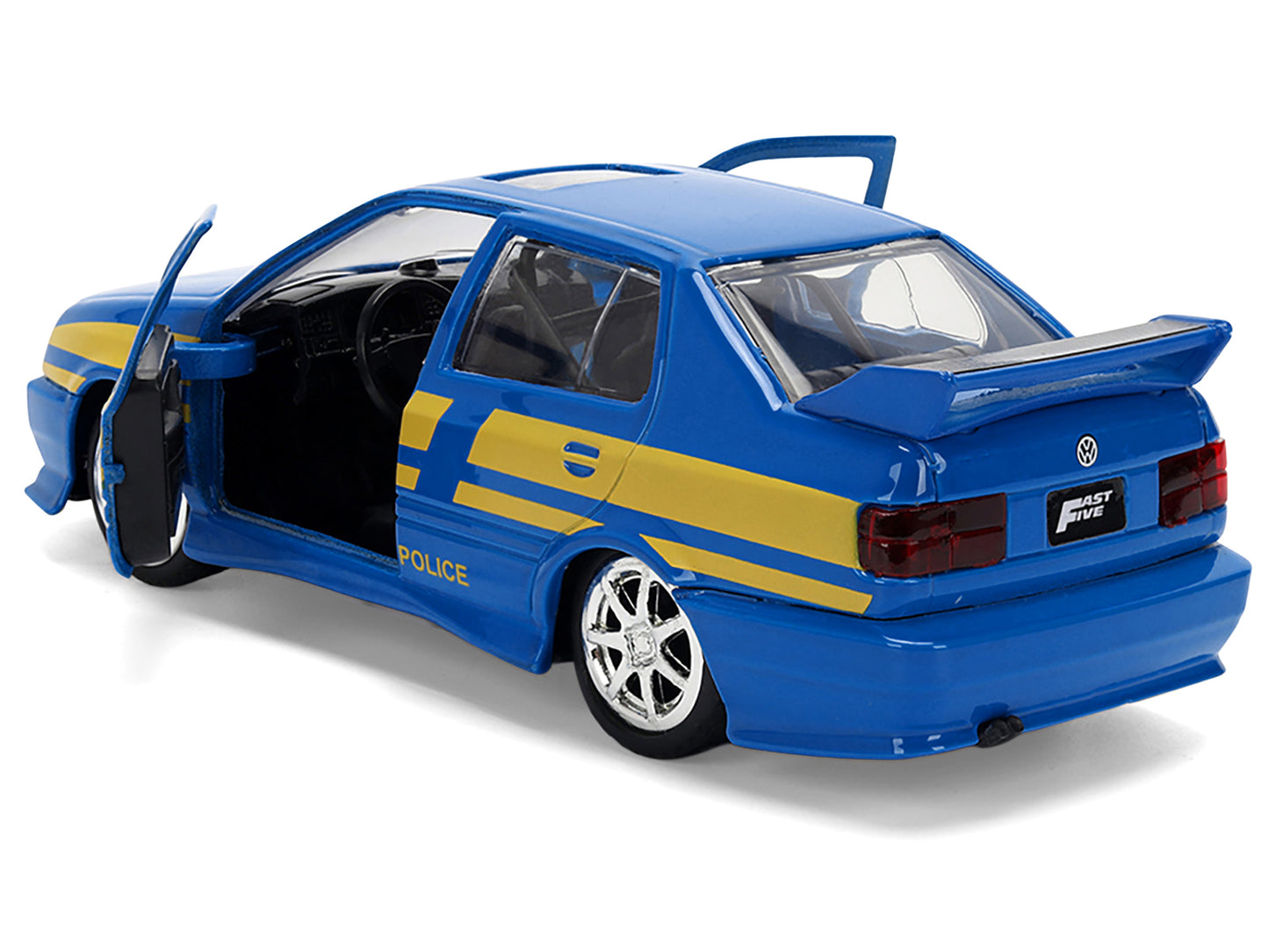 Volkswagen Jetta Police Vehicle "Rio Federal Highway Police" Blue with Yellow Stripes "Fast Five" (2011) Movie & Furious" Series 1/32 Diecast Model Car by Jada <h2>Volkswagen Jada</h2> <p>High-quality