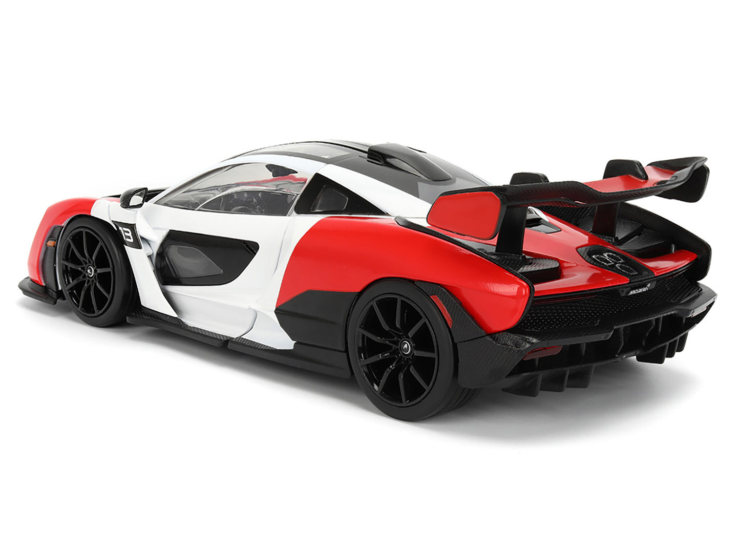 McLaren Senna Red and White with Carbon Hood Top "HyperSpec" Series 1/24 Diecast Model Car by Jada <h2>McLaren Jada</h2> <p>High-quality perfect for collectors enthusiasts. Features detailed interior