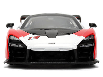 McLaren Senna Red and White with Carbon Hood Top "HyperSpec" Series 1/24 Diecast Model Car by Jada <h2>McLaren Jada</h2> <p>High-quality perfect for collectors enthusiasts. Features detailed interior