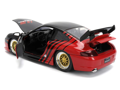 Porsche 911 GT3 RS (996) #33 "ADVAN" Black and Red "Hyper-Spec" Series 1/24 Diecast Model Car by Jada <h2>Porsche Jada</h2> <p>High-quality perfect for collectors enthusiasts. Features detailed interi