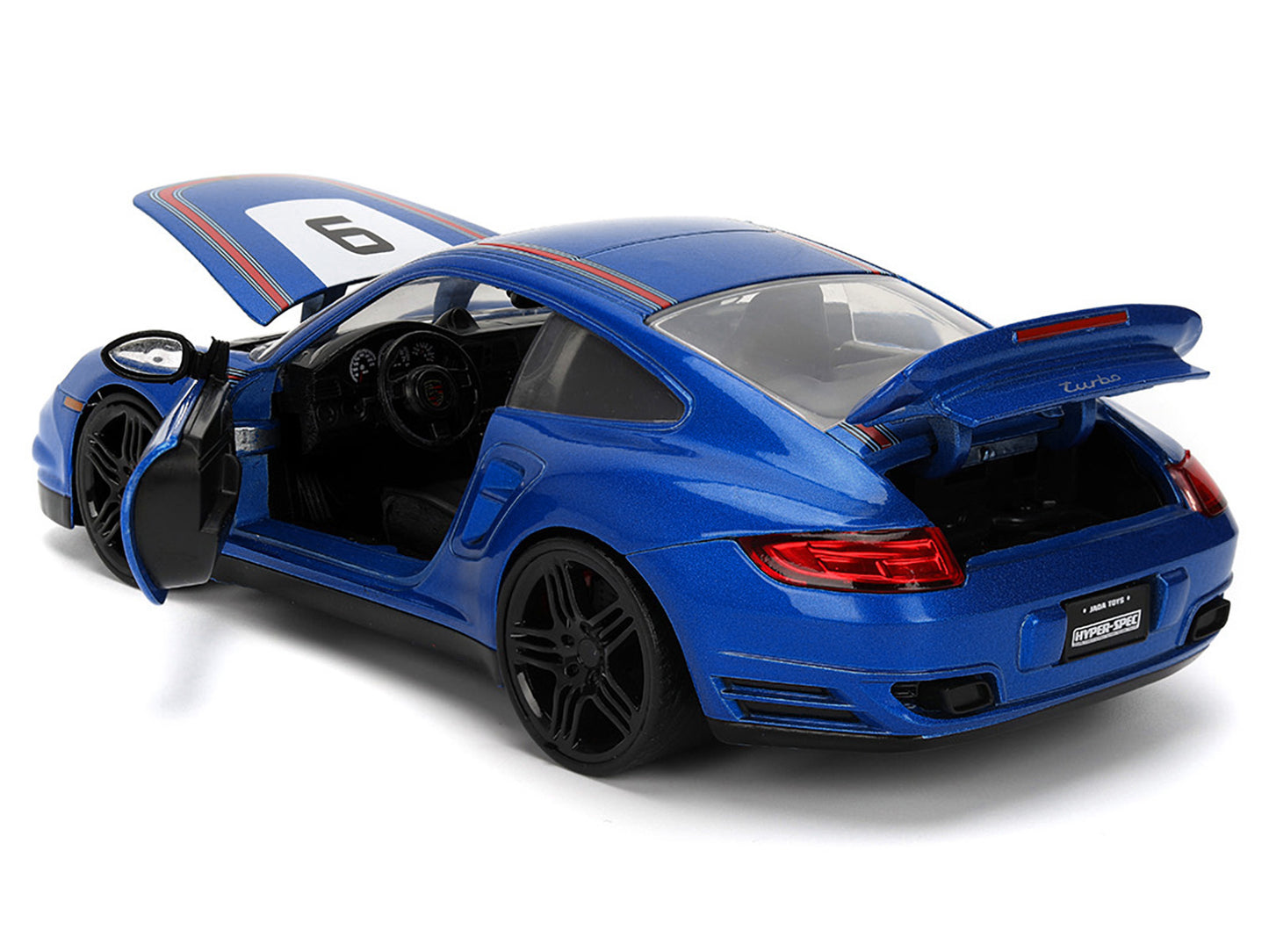 Porsche 911 Turbo (997) #9 Blue Metallic with Stripes "Hyper-Spec" Series 1/24 Diecast Model Car by Jada <h2>Porsche Jada</h2> <p>High-quality perfect for collectors and enthusiasts. Features detailed