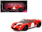 Ford GT40 MK1 Red with White Stripes and Graphics "Pink Slips" Series 1/18 Diecast Model Car by Jada <h2>Ford Jada</h2> <p>High-quality perfect for collectors enthusiasts. Features detailed interior e