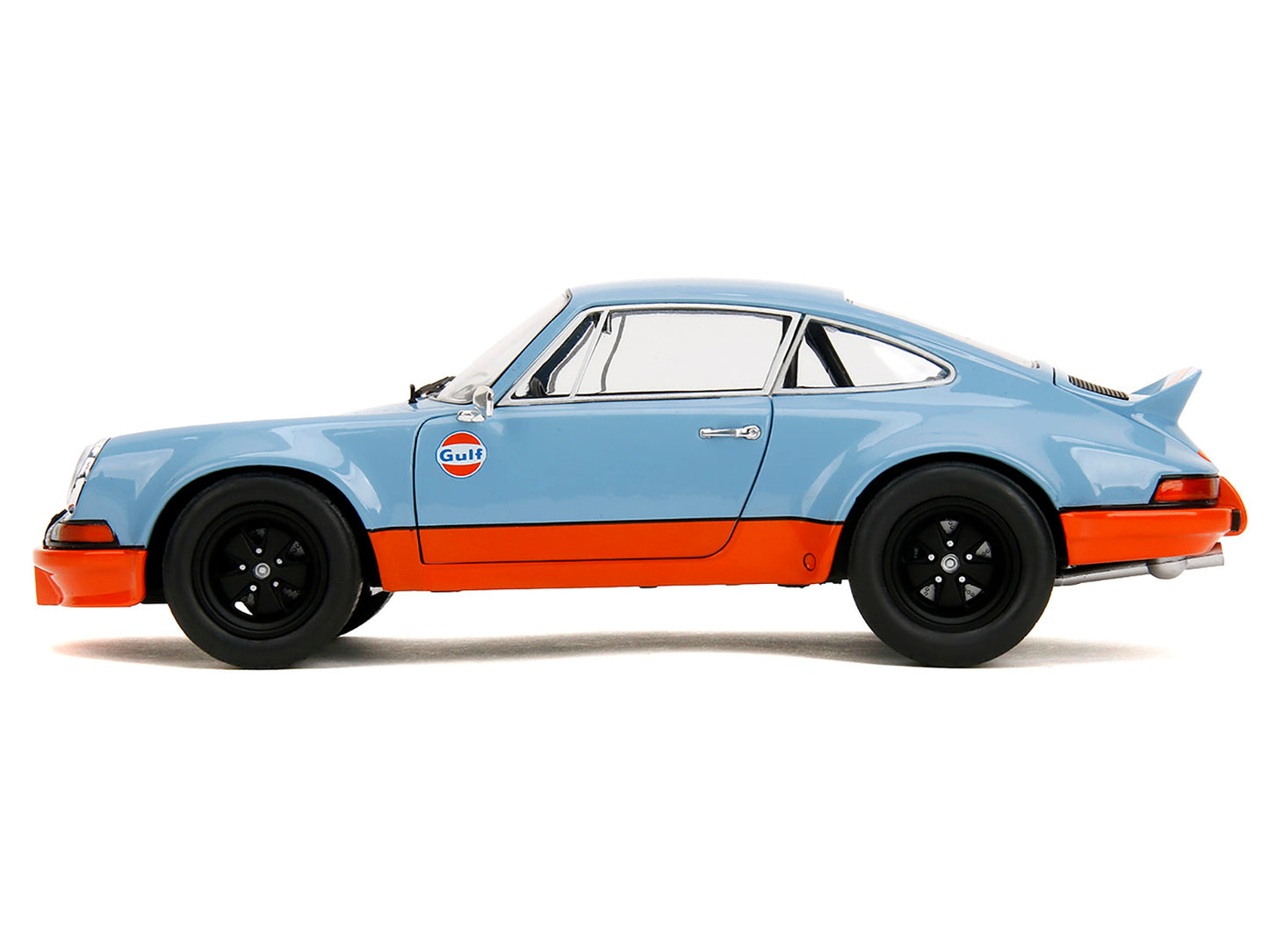 Porsche 911 RSR "Gulf Oil" Light Blue with Orange Stripes "Pink Slips" Series 1/18 Diecast Model Car by Jada <h2>Porsche Jada</h2> <p>High-quality perfect for collectors and enthusiasts. Features deta