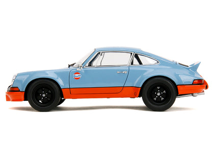 Porsche 911 RSR "Gulf Oil" Light Blue with Orange Stripes "Pink Slips" Series 1/18 Diecast Model Car by Jada <h2>Porsche Jada</h2> <p>High-quality perfect for collectors and enthusiasts. Features deta