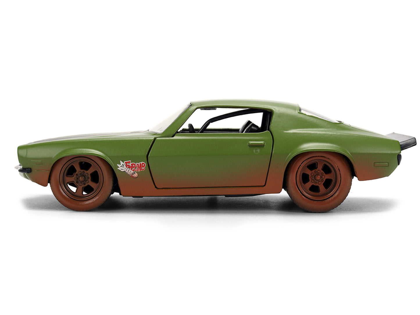 Dom's 1973 Chevrolet Camaro "F-Bomb" Matt Green (Dirty Version) with Black Hood Stripe "Fast & Furious" (2009) Movie Furious 25 Years" Series 1/32 Diecast Model Car by Jada <h2>Dom's Jada</h2> <p>High