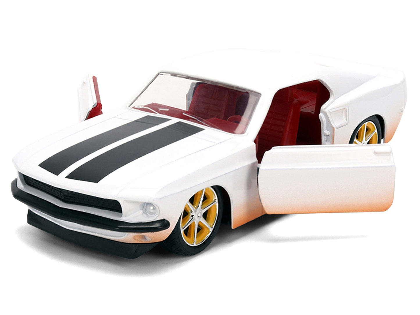 Roman's Ford Mustang White with Black Stripes and Red Interior (Dirty Version) "Fast & Furious" Movie Furious 25th Anniversary" Series 1/32 Diecast Model Car by Jada <h2>Roman's Jada</h2> <p>High-qual