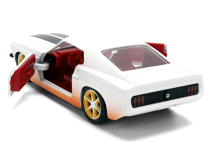 Roman's Ford Mustang White with Black Stripes and Red Interior (Dirty Version) "Fast & Furious" Movie Furious 25th Anniversary" Series 1/32 Diecast Model Car by Jada <h2>Roman's Jada</h2> <p>High-qual
