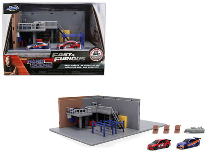 "Fast & Furious" Han's Garage Diorama with 2 Cars and Accessories "Nano Scene" Series 1/32 Model by Jada <h2>"Fast Jada</h2> <p>High-quality diecast car perfect for collectors enthusiasts. Features de