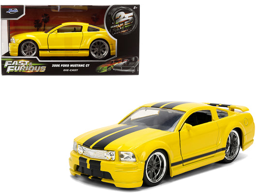 2006 Ford Mustang GT Yellow with Black Stripes "Fast & Furious 25 Years" Series 1/32 Diecast Model Car by Jada <h2>2006 Jada</h2> <p>High-quality perfect for collectors and enthusiasts. Features detai