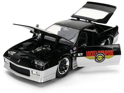 1985 Chevrolet Camaro Z28 "Mickey Thompson" Black and Silver Metallic "Bigtime Muscle" Series 1/24 Diecast Model Car by Jada <h2>1985 Jada</h2> <p>High-quality perfect for collectors enthusiasts. Feat