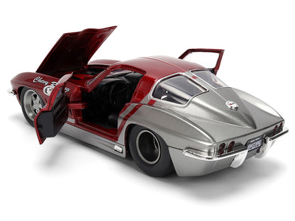 1963 Chevrolet Corvette Stingray "Chevy Racing" Red Metallic and Gray "Bigtime Muscle" Series 1/24 Diecast Model Car by Jada <h2>1963 Jada</h2> <p>High-quality perfect for collectors enthusiasts. Feat