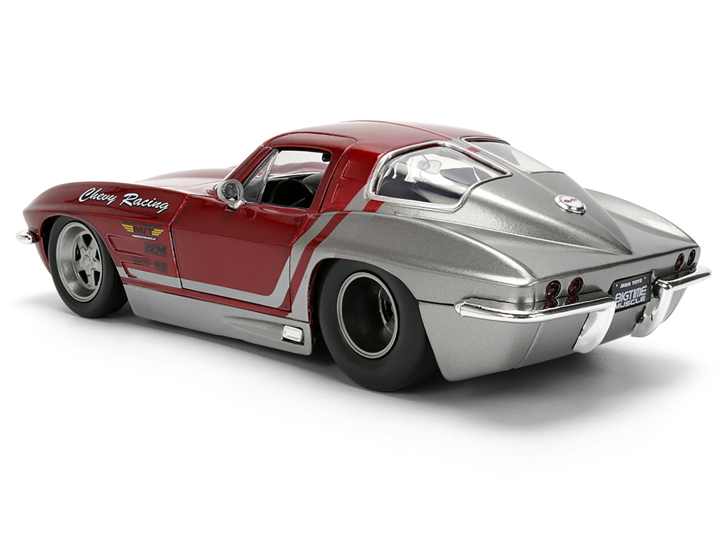 1963 Chevrolet Corvette Stingray "Chevy Racing" Red Metallic and Gray "Bigtime Muscle" Series 1/24 Diecast Model Car by Jada <h2>1963 Jada</h2> <p>High-quality perfect for collectors enthusiasts. Feat