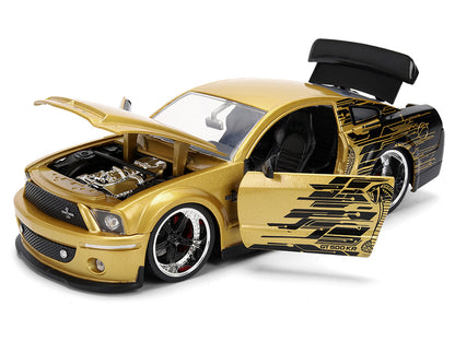 2008 Ford Shelby Mustang GT-500KR Gold Metallic and Black with Graphics "Bigtime Muscle" Series 1/24 Diecast Model Car by Jada <h2>2008 Jada</h2> <p>High-quality perfect for collectors enthusiasts. Fe