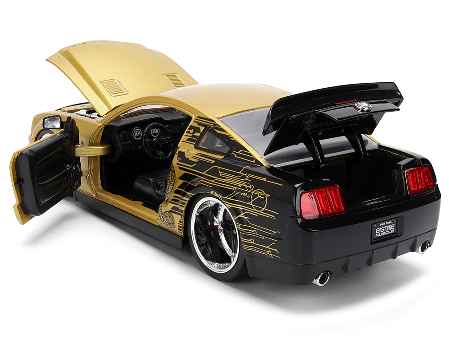 2008 Ford Shelby Mustang GT-500KR Gold Metallic and Black with Graphics "Bigtime Muscle" Series 1/24 Diecast Model Car by Jada <h2>2008 Jada</h2> <p>High-quality perfect for collectors enthusiasts. Fe