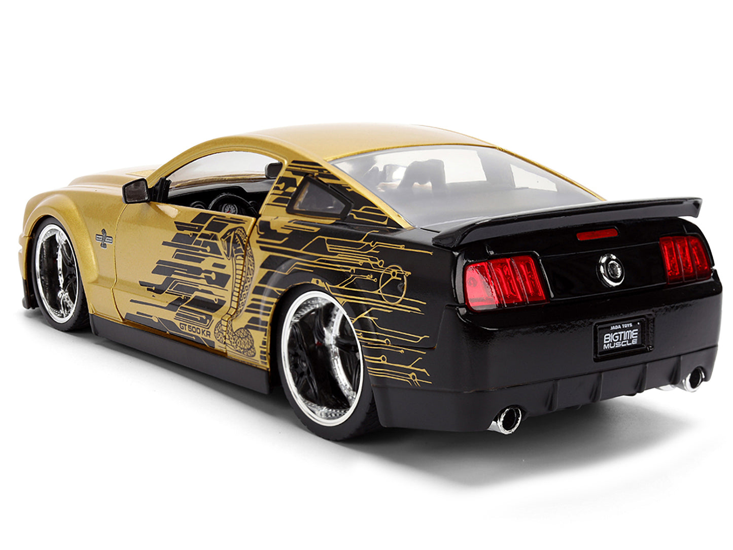 2008 Ford Shelby Mustang GT-500KR Gold Metallic and Black with Graphics "Bigtime Muscle" Series 1/24 Diecast Model Car by Jada <h2>2008 Jada</h2> <p>High-quality perfect for collectors enthusiasts. Fe