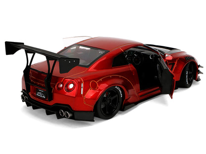 Nissan GT-R (R35) Liberty Walk Body Kit 2.0 RHD (Right Hand Drive) Red Metallic with Carbon Hood "Pink Slips" Series 1/18 Diecast Model Car by Jada <h2>Nissan Jada</h2> <p>High-quality perfect for col