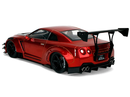 Nissan GT-R (R35) Liberty Walk Body Kit 2.0 RHD (Right Hand Drive) Red Metallic with Carbon Hood "Pink Slips" Series 1/18 Diecast Model Car by Jada <h2>Nissan Jada</h2> <p>High-quality perfect for col