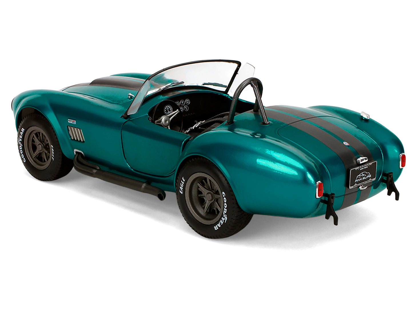 Shelby Cobra 427 MKII Teal Metallic with Gray Stripes "Pink Slips" Series 1/18 Diecast Model Car by Jada <h2>Shelby Jada</h2> <p>High-quality perfect for collectors and enthusiasts. Features detailed