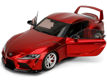 Toyota GR Supra Red Metallic "Pink Slips" Series 1/18 Diecast Model Car by Jada <h2>Toyota Jada</h2> <p>High-quality perfect for collectors and enthusiasts. Features detailed interior exterior craftsm