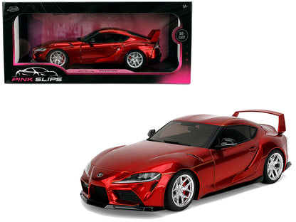 Toyota GR Supra Red Metallic "Pink Slips" Series 1/18 Diecast Model Car by Jada <h2>Toyota Jada</h2> <p>High-quality perfect for collectors and enthusiasts. Features detailed interior exterior craftsm