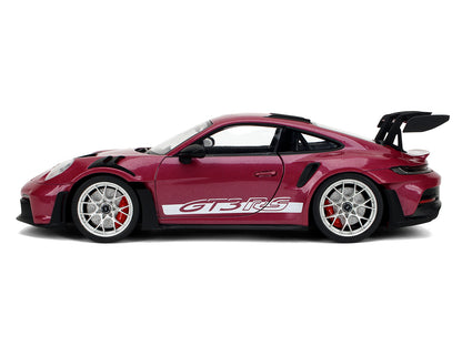 Porsche 911 GT3 RS Red Violet Metallic with White Stripes "Pink Slips" Series 1/18 Diecast Model Car by Jada <h2>Porsche Jada</h2> <p>High-quality perfect for collectors and enthusiasts. Features deta