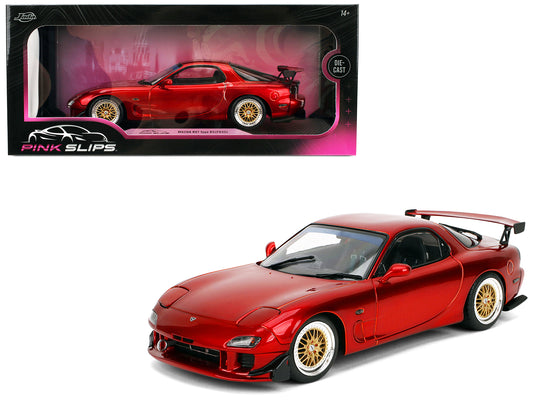 Mazda RX7 Type RS (FD3S) RHD (Right Hand Drive) Orange Metallic "Pink Slips" Series 1/18 T&y Diecast Model Car by Jada