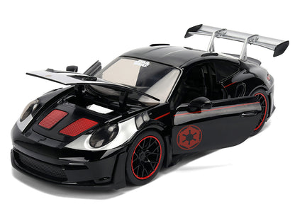 Porsche 911 GT3 RS (992) Black with Silver Hood and Graphics Darth Vader Figure "Star Wars" Franchise "Hollywood Rides" Series 1/24 Diecast Model Car by Jada <h2>Porsche Jada</h2> <p>High-quality perf