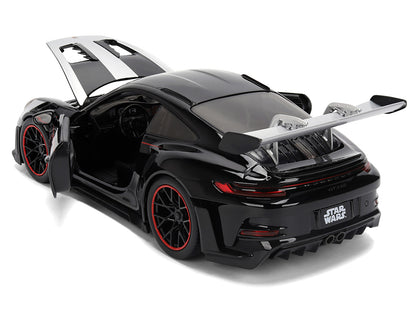 Porsche 911 GT3 RS (992) Black with Silver Hood and Graphics Darth Vader Figure "Star Wars" Franchise "Hollywood Rides" Series 1/24 Diecast Model Car by Jada <h2>Porsche Jada</h2> <p>High-quality perf