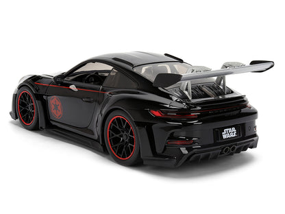 Porsche 911 GT3 RS (992) Black with Silver Hood and Graphics Darth Vader Figure "Star Wars" Franchise "Hollywood Rides" Series 1/24 Diecast Model Car by Jada <h2>Porsche Jada</h2> <p>High-quality perf