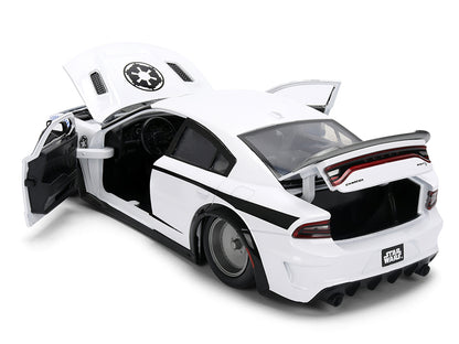 2021 Dodge Charger SRT Hellcat White with Graphics and Stormtrooper Figure "Star Wars" Franchise "Hollywood Rides" Series 1/24 Diecast Model Car by Jada <h2>2021 Jada</h2> <p>High-quality perfect for