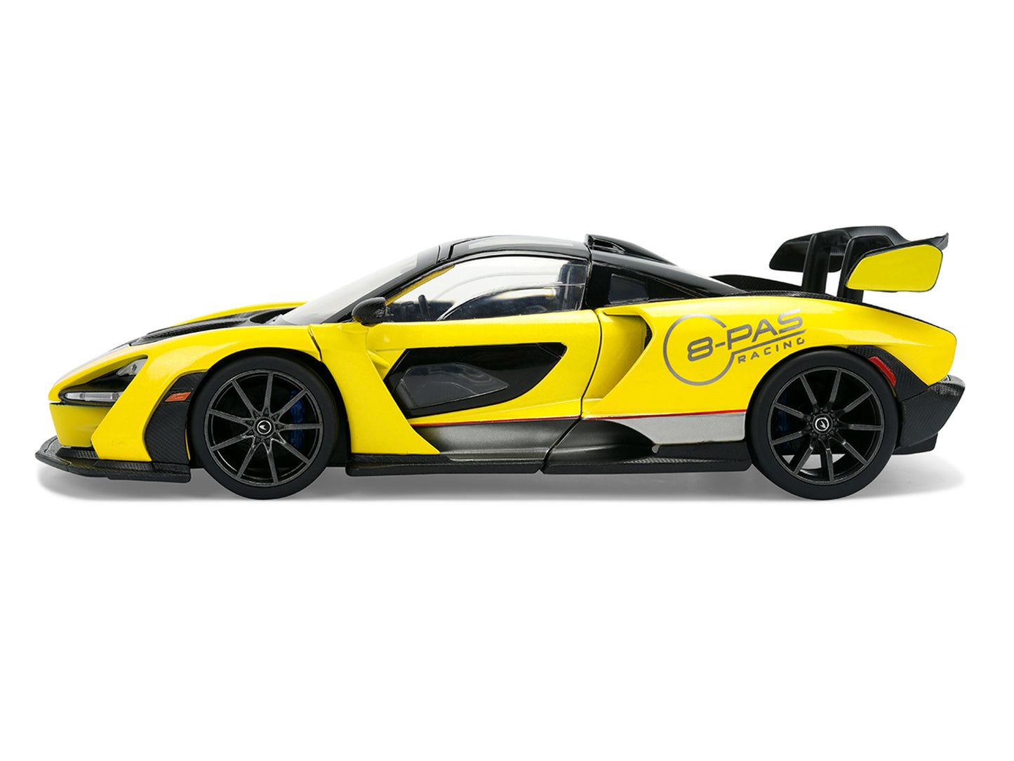 McLaren Senna "8-PAS Racing" Yellow Metallic with Black Top "Hyper-Spec" Series 1/24 Diecast Model Car by Jada <h2>McLaren Jada</h2> <p>High-quality perfect for collectors and enthusiasts. Features de