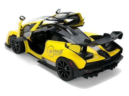 McLaren Senna "8-PAS Racing" Yellow Metallic with Black Top "Hyper-Spec" Series 1/24 Diecast Model Car by Jada <h2>McLaren Jada</h2> <p>High-quality perfect for collectors and enthusiasts. Features de